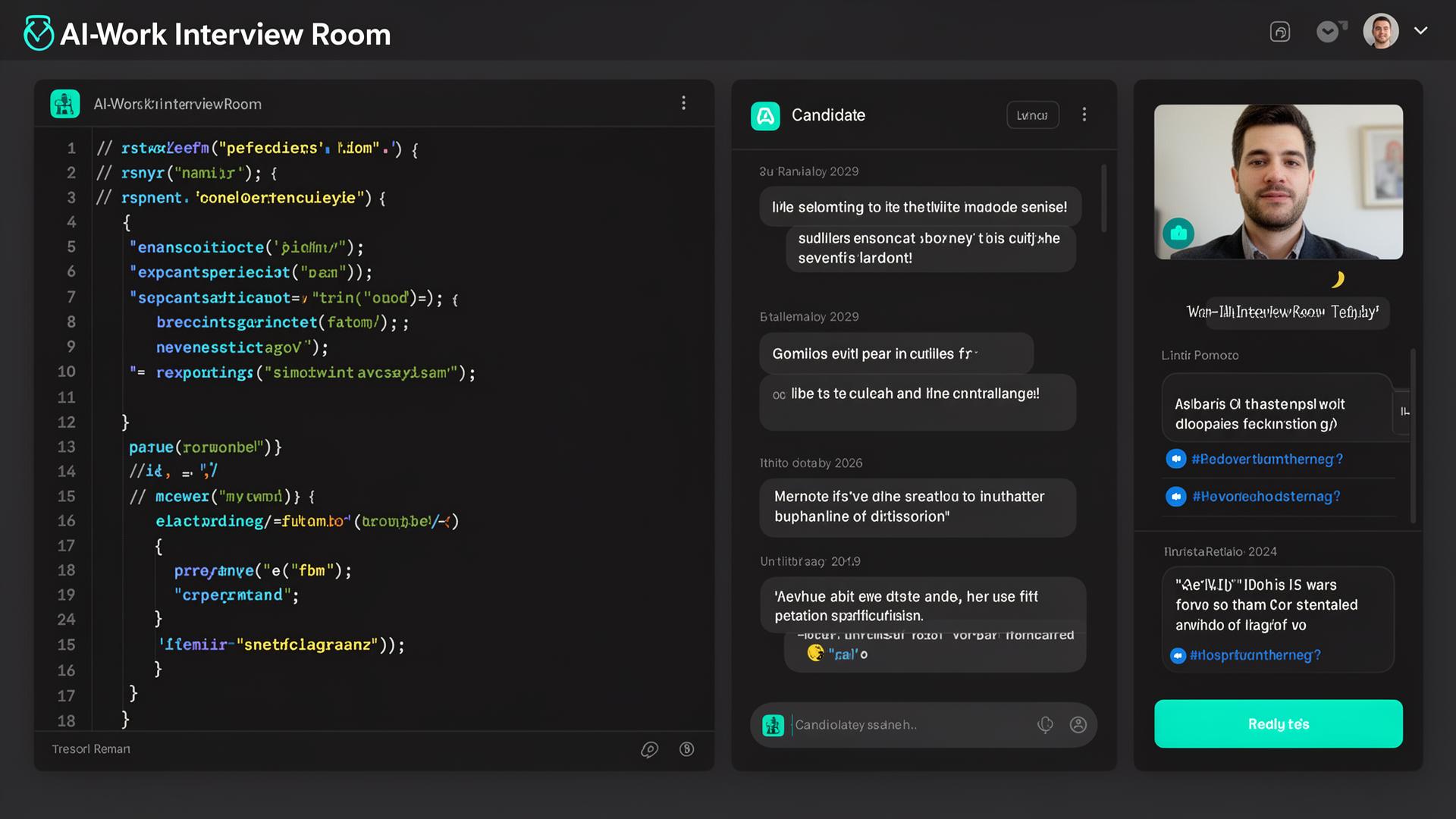 AI-Work Interview Room product screenshot